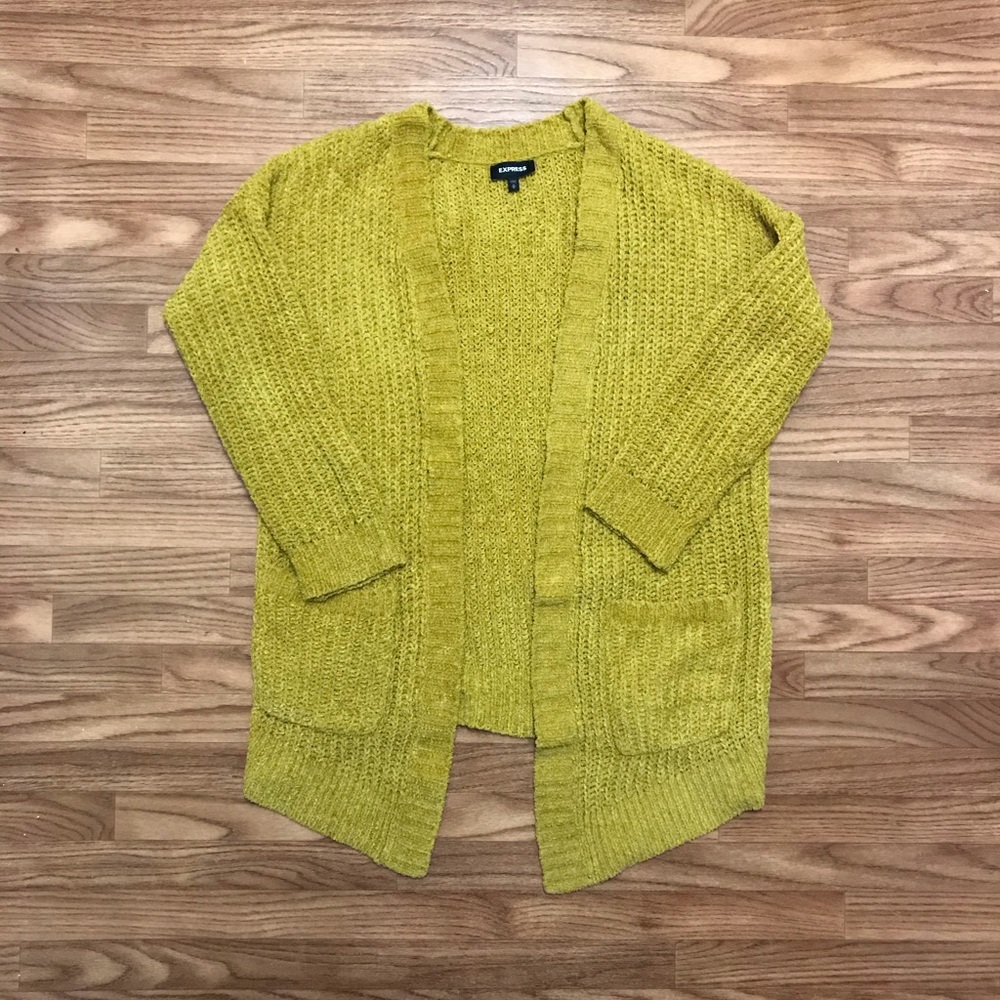 (EXPRESS) Mustard Cardigan with Pockets Size M
